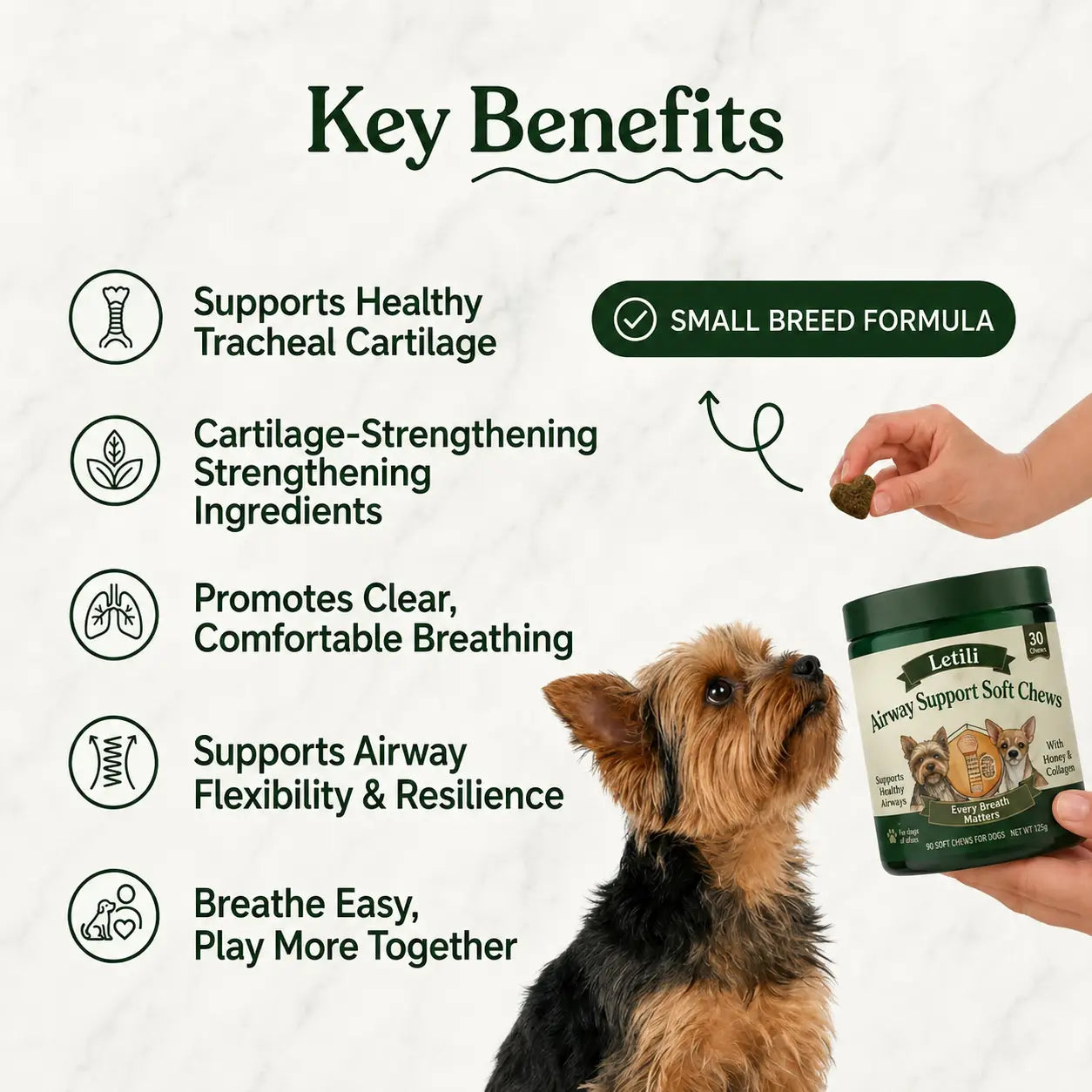 Airway Support Soft Chews for Small Breeds