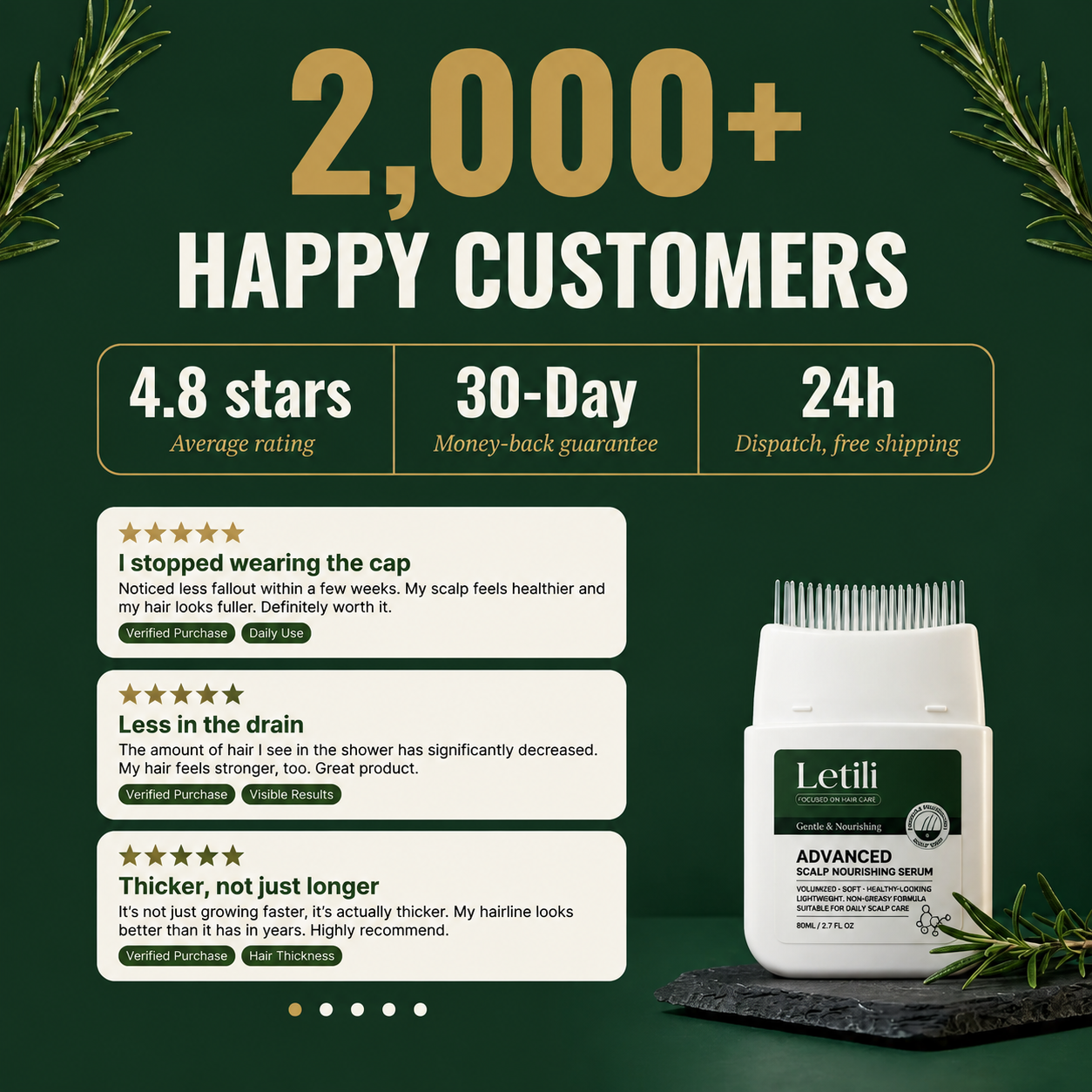 Letili Rosemary + Biotin Hair Oil for Thinning Hair