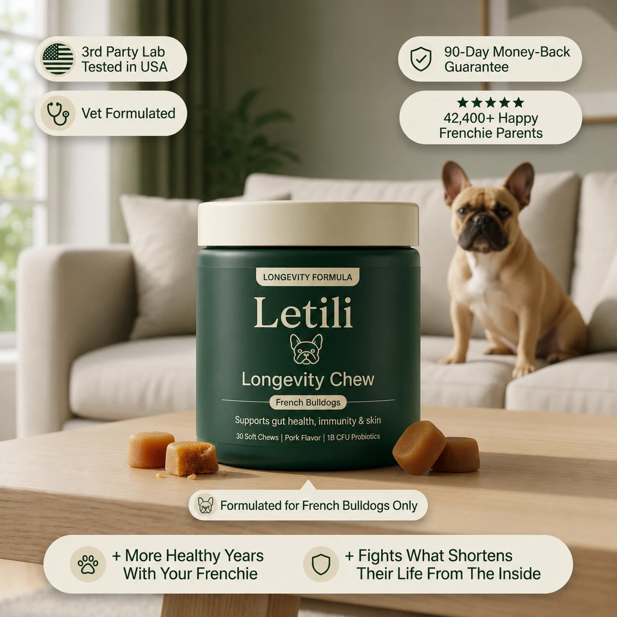 Letili French Bulldog Longevity Chews