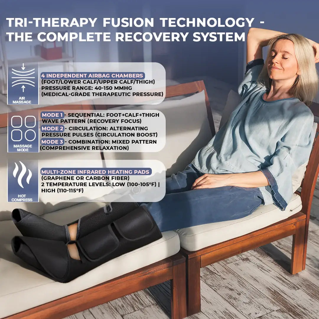 LegRevive™ PRO - Leg Air Compression Boots With Heat & 3 Massage Modes