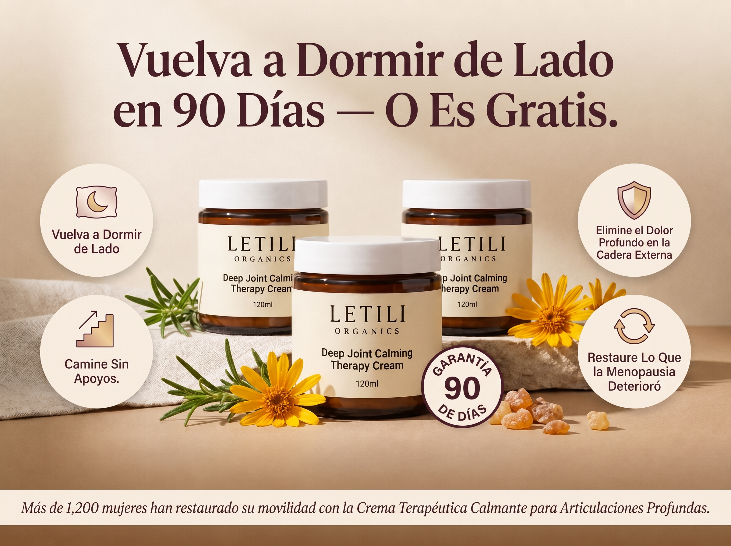 Letili Organics Crema Terapéutica de Alivio Profundo para las Articulaciones | MP
