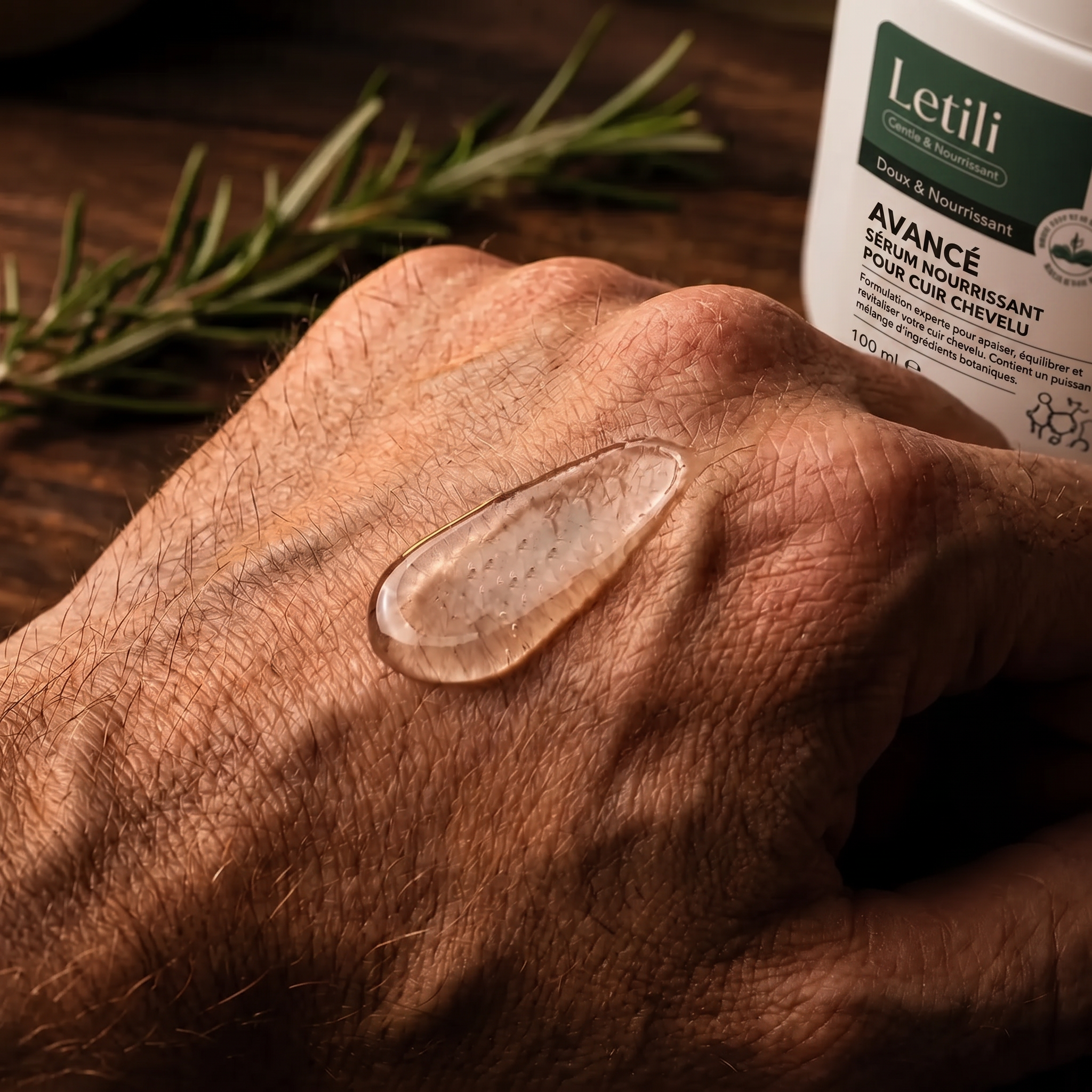 Rosemary + Biotine : Huile Capillaire Anti-Chute pour Cheveux Clairsemés Letili